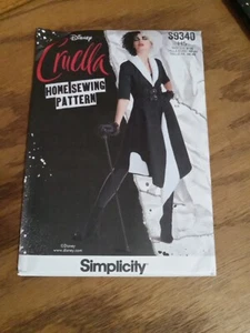 Simplicity Nähmuster S9340 H5 6-14 Disney Cruella Kostüm Misses Kostüm - Bild 1 von 2