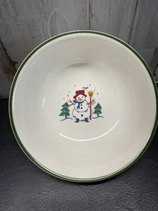 "Tazón de sopa de cereales 2 tazones Pfaltzgraff gres pueblo de nieve 6,25" - Imagen 1 de 4