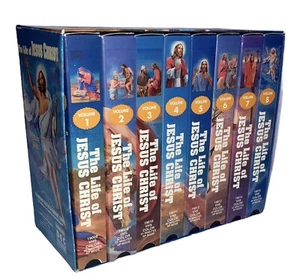 The Life of Jesus Christ: 1-8 Volume Series Color1995 VHS Set Movie Bible Story - Picture 1 of 12