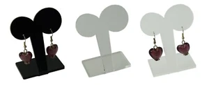 Acrylic T Circle Earring Stand Professional Display Counter top Presentation - Picture 1 of 7