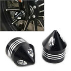 Fit Harley Electra Glide Sportster Flhx Thick Front Axle Cap Nut Cover Black