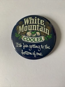 (1) 1980’s White mountain Cooler Beer advertising - Button Pin-Back Hat Pin - Picture 1 of 14