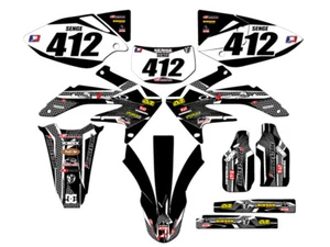 2005-2007 CRF 450 X PODIUM Black Senge Graphics Kit Compatible with Honda - Picture 1 of 10