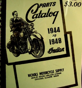 Indian 1944-1948 Parts Catalog All Models With Supplement 154 Illustrated PGS - Picture 1 of 8