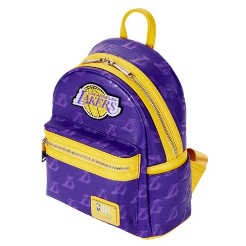 New Loungefly NBA Los Angeles Lakers Logo Mini Backpack w/ Tags (LQQK) Cover