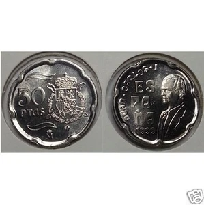 manueduc ESPAÑA 50 pesetas Año 1999 JUAN CARLOS I ESCUDO REAL NUEVA - Picture 1 of 1