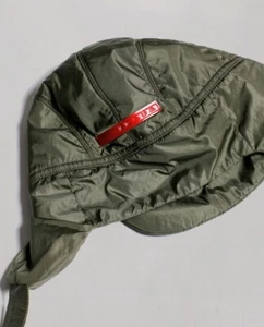 Archive FW 99 Prada Red Tab Nylon Padded Aviator Hat - Picture 1 of 11