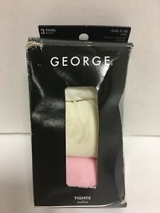 Girls' George Tights- 3 Pack, Size options and colors 
