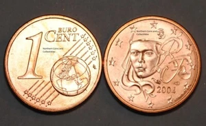 2004 France 1 Cent Coin UNC From Mint Roll KM# 1282 - Picture 1 of 1