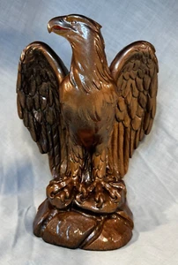 Scultura VINTAGE firmata Giannelli Grande Aquila 8" con rara finitura rame dipinto - Foto 1 di 12