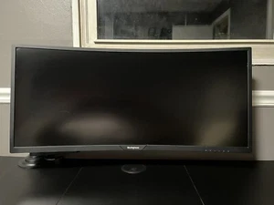 34” UWQHD 3440 x 1440 100hz Gaming Monitor & Gas Spring Monitor Arm - Picture 1 of 13