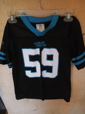 Luke Kuechly #59 Carolina Panthers Black NFL Youth Large 12-14 Football Jersey Cover