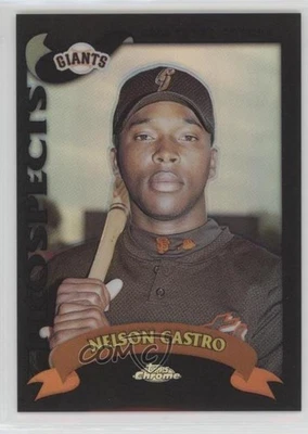 2002 Topps Chrome Traded & Rookies Black Refractor /100 Nelson Castro #T116 RC - Image 1 of 2