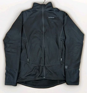 Patagonia R1 Fleece Full Zip Jacket Mens Medium M Black Hiking Polartec - Picture 1 of 7