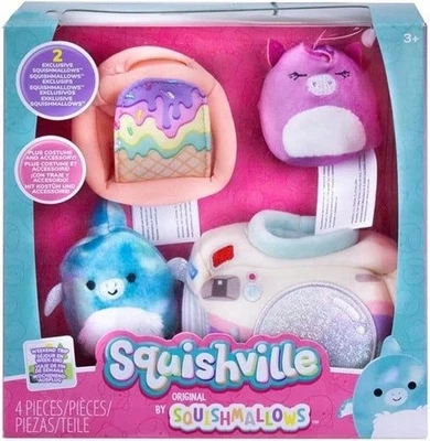 Squishmallows Squishville – Weiches 4-in-1 Kuscheltier Einhorn mit Kamera
