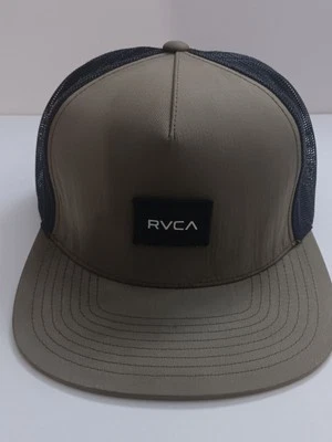 Бейсболка RVCA бейсболка кепка с зеленой черной сеткой коньки уличная с надписью логотип - Изображение 1 из 4