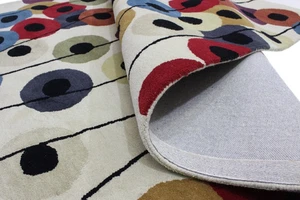 Handmade Colorful Wool Rug – Abstract Hand-Tufted  Modern Carpet for Living Room - Picture 1 of 7