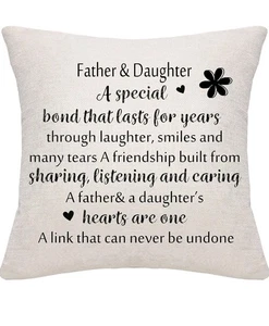 Funda Cojín Padres e Hijas Regalo De Padre A Hija Hogar - Imagen 1 de 3
