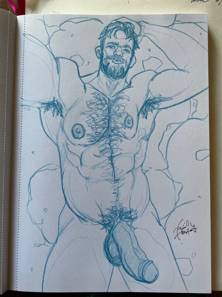 Hk20 Muscle hunk фигурка рисунок иллюстрация Billy thrash beefcake гей int - Изображение 1 из 1