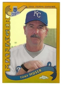 2002 Topps Chrome Gold Refractor #283 Tony Muser Kansas City Royals MG BV$2.50 - Picture 1 of 1
