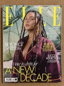 ELLE UK Magazine Beyonce January 2020 Vintage British Fashion - Picture 1 of 2