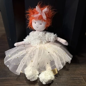 Debi Lilly “Olivia” Ballerina Plush Doll with Red Hair - White/Pink, 12” - Picture 1 of 3