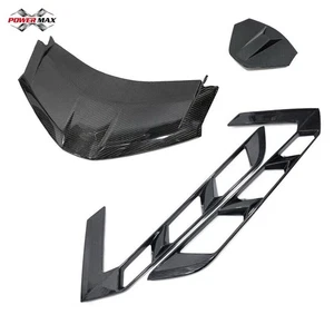 Dry Carbon Fiber Door Handle And Rear Window Camera Cover For Corvette C8 - Picture 1 of 8