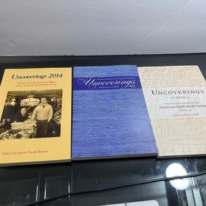 Uncoverings American Quilt Story Group Books Lot of 3 2014,2015,2018 Magazines - Picture 1 of 5