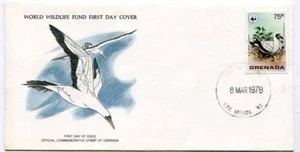 D11391 WWF Birds Blue Faced Booby FDC Grenada - Picture 1 of 1