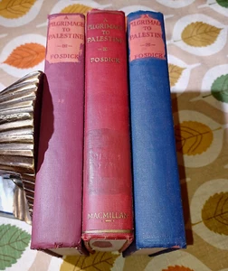 Lot of 3 HCs 1933, 1937, 1937 A Pilgrimage To Palestine Harry Emerson Fosdick - Picture 1 of 21