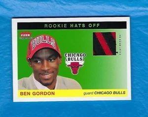BEN GORDON 2004-05 FLEER TRADITION ROOKIE HATS OFF CHICAGO BULLS #73/100 RELIC! - Bild 1 von 2