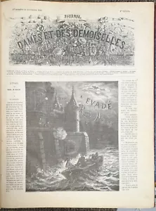 1886-1887 Journal Des Dames Et Des Demouselles Rivista Moda Libro Antico - Foto 1 di 11