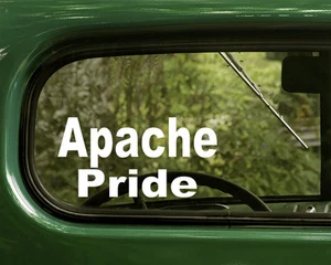 2 APACHE PRIDE STICKERs Native American Decal for Car Truck Laptop Window Bumper - Picture 1 of 1