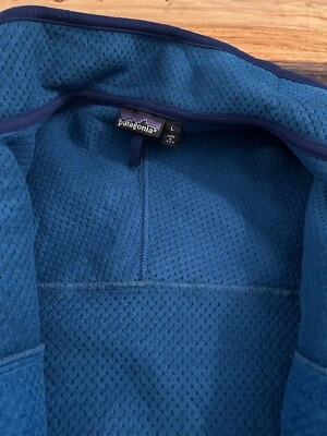 1989-90 New Old Stock USA Blue Teal Vintage Patagonia Fleece Deep Pile Jacket - Image 1 of 4