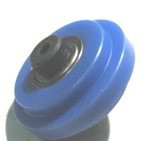 NEW NYLON BALL BEARING TRACK WHEELS 5/16"W TRACK X 2-3/16"OD 8MM THRD BOLT P8633 - Imagen 1 de 3