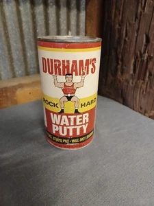 Durham's Rock Hard Water Putty Container Antik Sammler Werkzeug - Bild 1 von 6