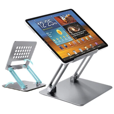 Adjustable Foldable Desk Tablet Stand Smartphone Holder Mount Laptop Riser - Image 1 of 4