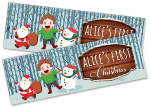 x2 Personalised Christmas Banner Xmas Party House Decoration Occasion 554 - Picture 1 of 5
