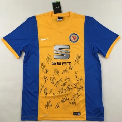 NEU Eintracht Braunschweig 2014 2015 Trikot SEAT Nike Unterschriften Autogramm L - Bild 1 von 4