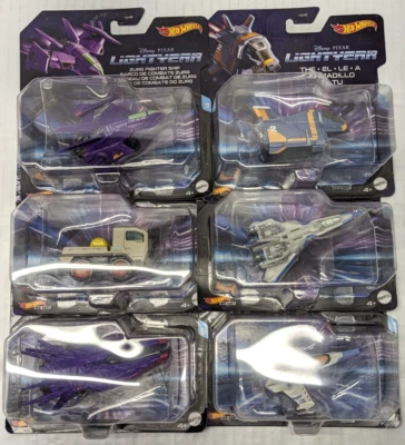 Hot Wheels Disney Lightyear Lote de 6 X-15, Navio Mãe Zurg, XL-01, The EL LE A - Imagem 1 de 4