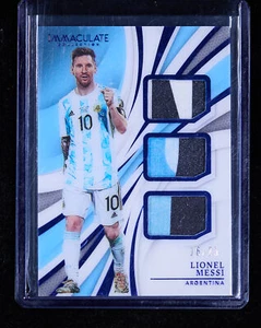 Lionel Messi 2021 Panini Immaculate Soccer Triple Patch 16/25 #PT-LM Argentina - Picture 1 of 2
