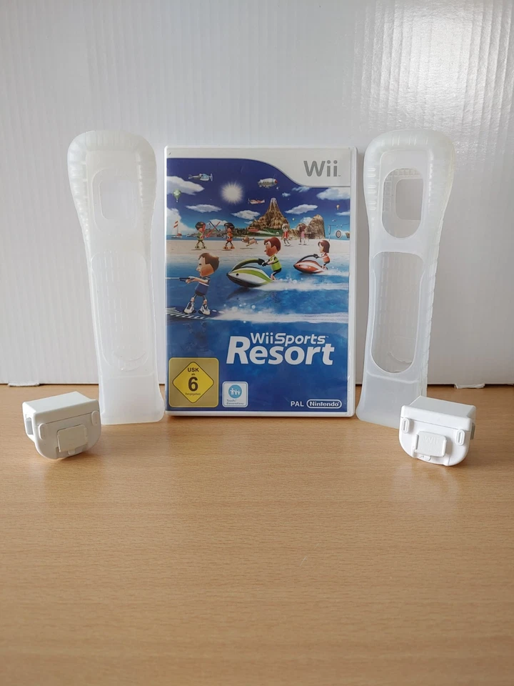 2 x Adattatore ORIGINALE Motion Plus Bianco + Wii Sports Resort Nintendo Wii - Immagine 1 di 1