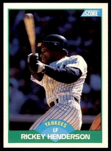 1989 Score Rickey Henderson New York Yankees #70