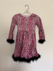 Child's Halloween costume from Target - pink leopard cat dress with ears - Picture 1 of 5