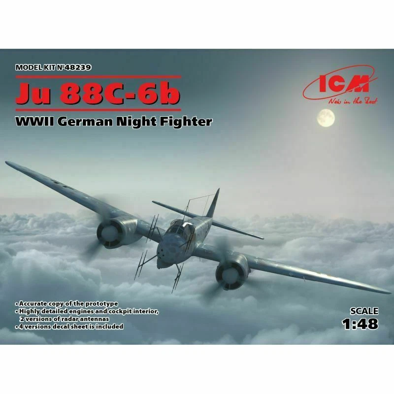 ICM 48239 Caza Nocturno Alemán Segunda Guerra Mundial Ju 88С-6b 1/48 Foto 1 de 1