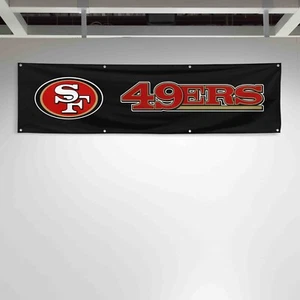 For San Francisco 49ers Football Fans 2x8 ft Flag Gift Man Cave Banner - Bild 1 von 1