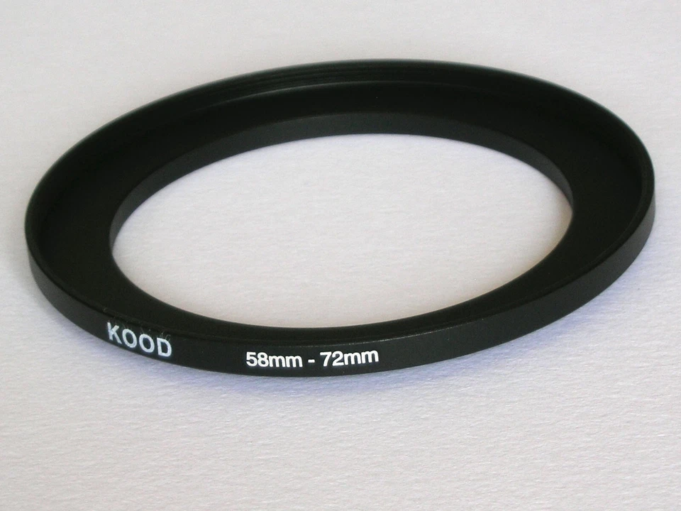 STEP UP ADAPTER 58MM-72MM STEPPING RING 58MM TO 72MM 58-72 FILTER ADAPTER - Image 1 of 1