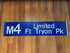 NY NYC BUS ROLL SIGN 1974 GM M4 LIMITED FORT TRYON PARK HUDSON HEIGHTS INWOOD