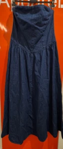 Zara Denim TRF Midi Dress, Blue, Size XL, New With Tag, b209 - Picture 1 of 2