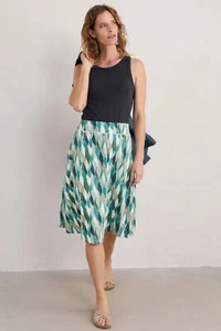 Seasalt Women's Skirt - green Jessica Grace A-line Jersey Skirt - Regular - Wate - Picture 1 of 5
